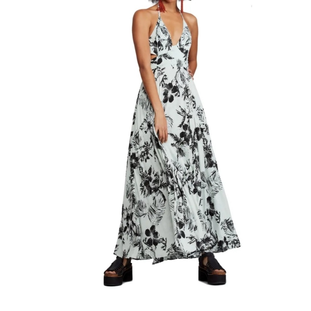 Free People Black and White Floral Maxi Dress